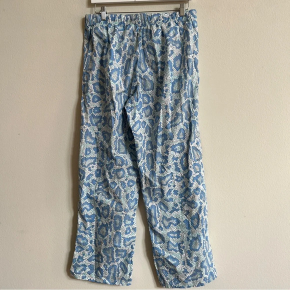 Nick & Nora sleepwear blue python size large pants - Picture 2 of 2
